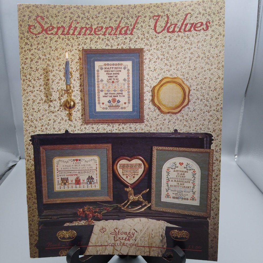 Vintage Cross Stitch Patterns, Sentimental Values, 1985 Stoney Creek Collection